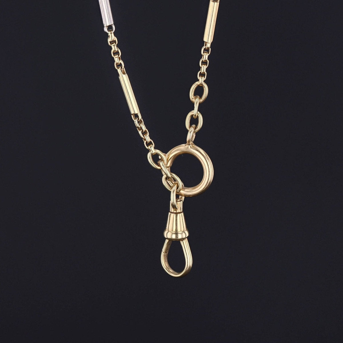 14k Gold Watch Chain Necklace | Vintage Watch Chain - Trademark Antiques