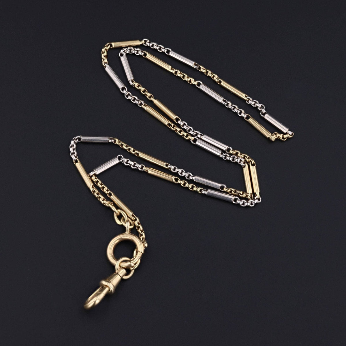 14k Gold Watch Chain Necklace | Vintage Watch Chain - Trademark Antiques