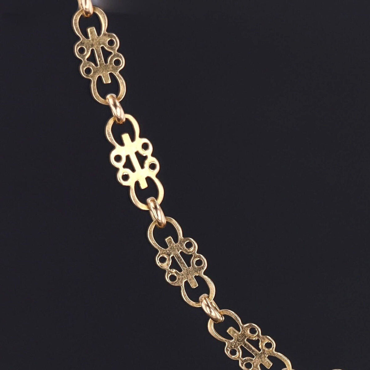 18k Gold Chain | Vintage Fancy Chain - Trademark Antiques