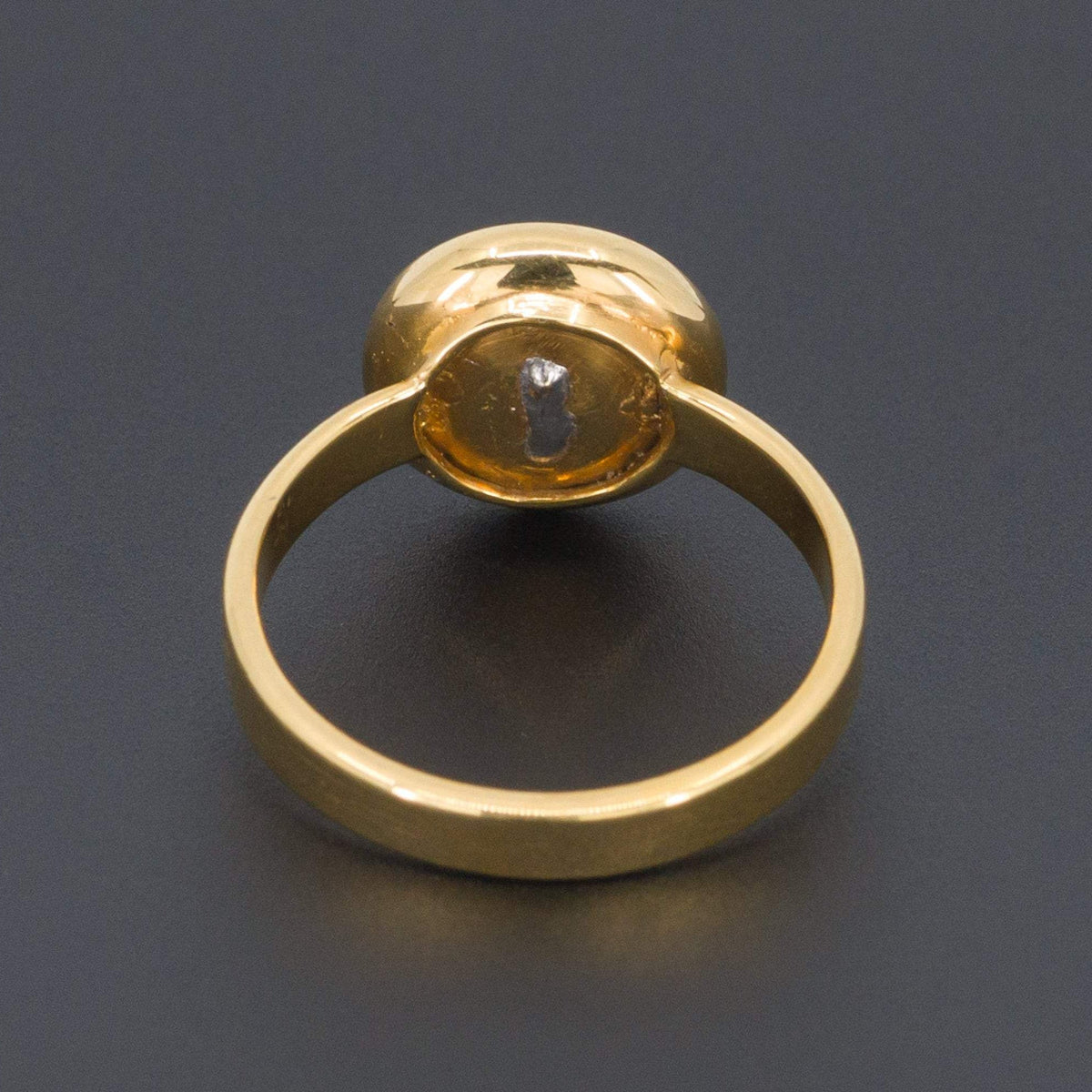 18k Gold Frog Ring | Green Enamel Frog Ring - Trademark Antiques