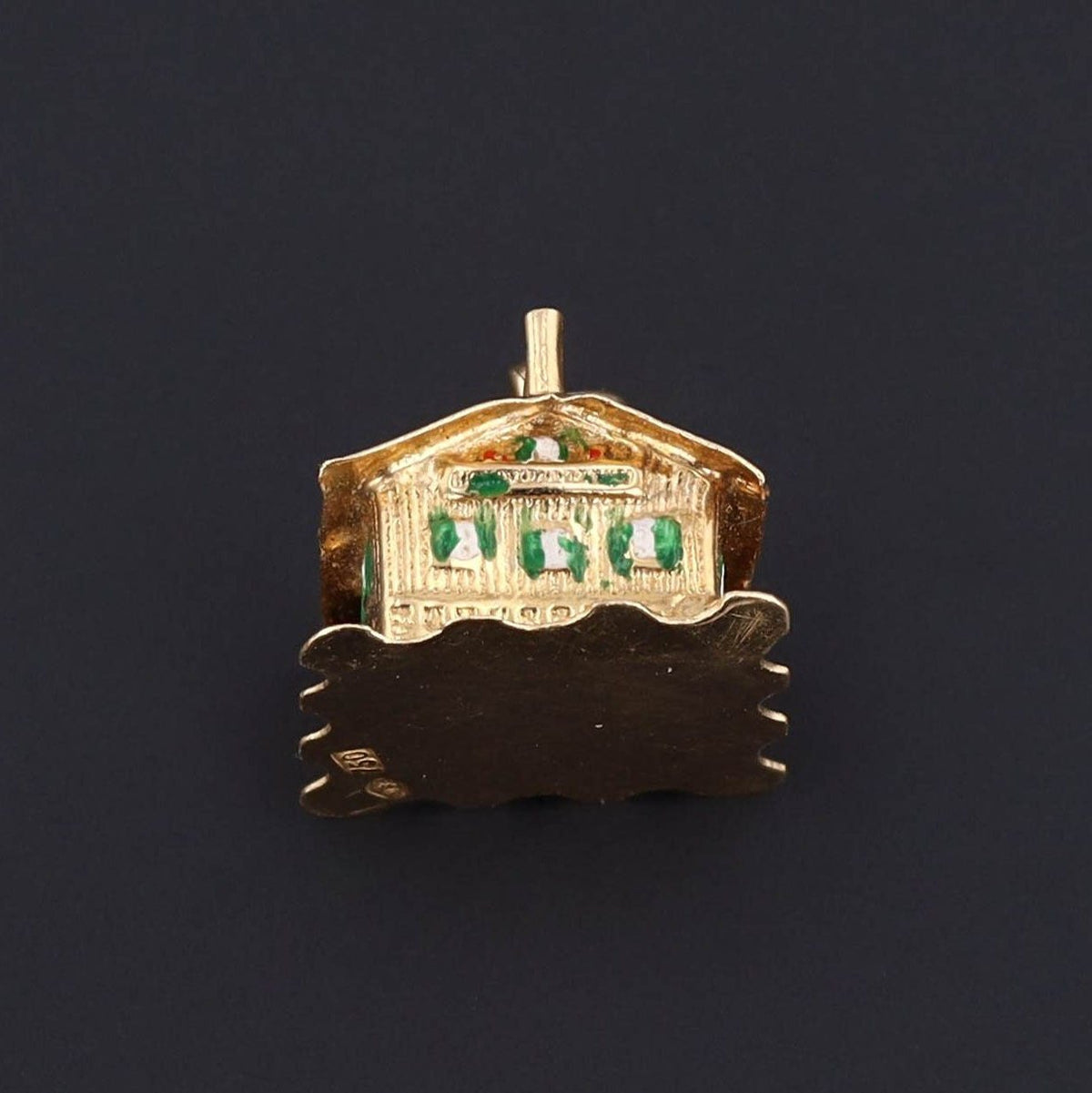 18k Gold House Charm | Vintage 18k Gold Charm - Trademark Antiques