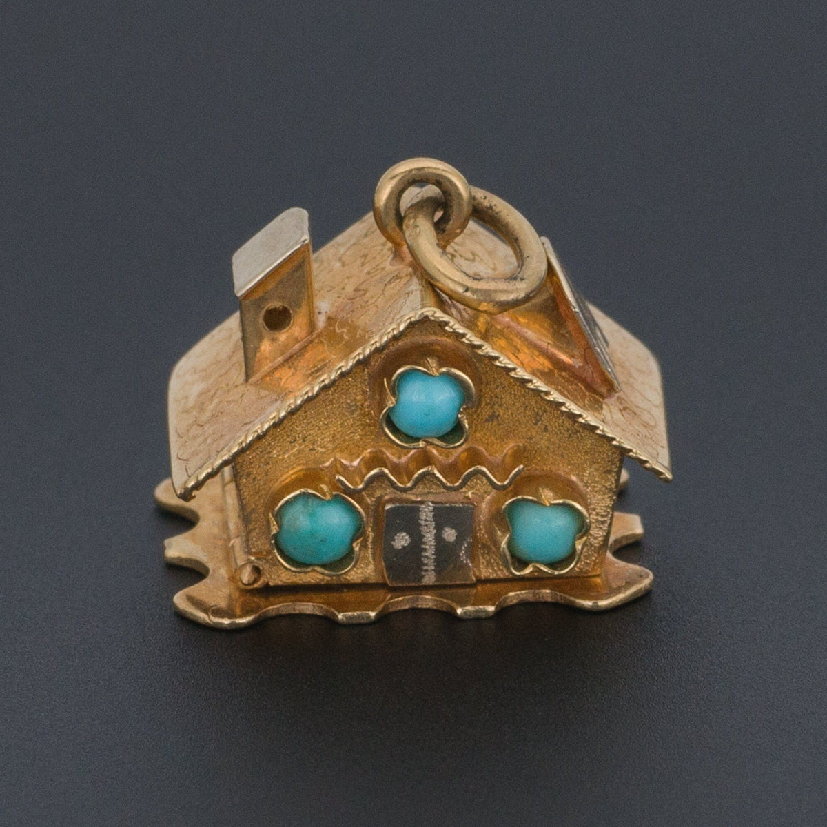 18k Gold House Charm | Vintage 18k Gold Charm - Trademark Antiques