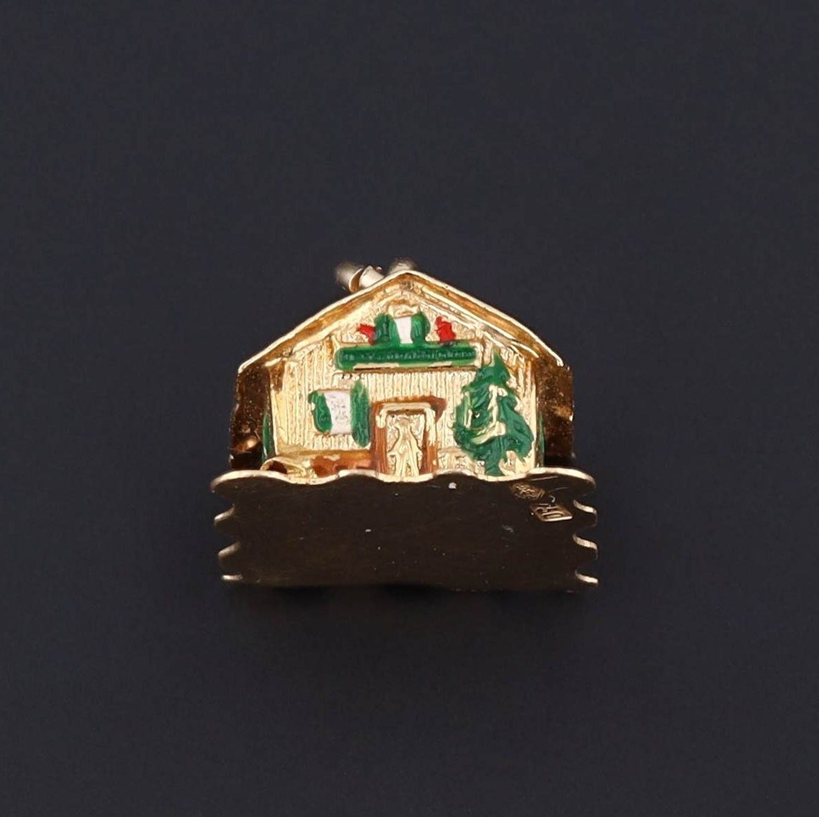18k Gold House Charm | Vintage 18k Gold Charm - Trademark Antiques