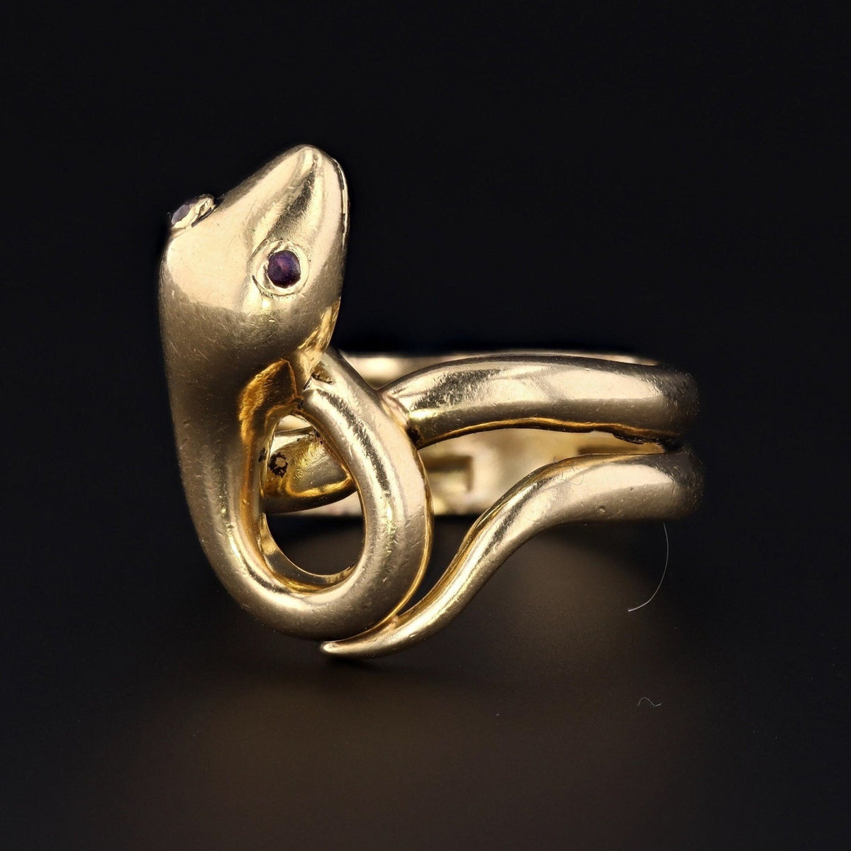18k Gold Snake Ring | Vintage Snake Ring - Trademark Antiques
