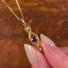 Antique Amethyst and Pearl Conversion Pendant of 10k Gold