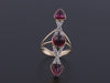 Antique Rubellite and Diamond Ring of 14k Gold