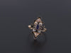 Antique Holbeinesque Sapphire Diamond and Enamel Conversion Ring