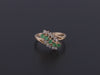 Vintage Emerald and Diamond Ring of 14k Gold