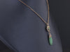 Vintage 14k Gold Jade and Enamel Pendant on Optional 14k Chain