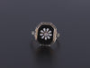 Antique Onyx Daisy Conversion Ring of 10k Yellow and White Gold