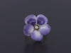 Antique Enamel and Diamond Flower Conversion Ring of 14k Gold
