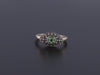 Emerald & Diamond Evil Eye Ring of 10k Gold