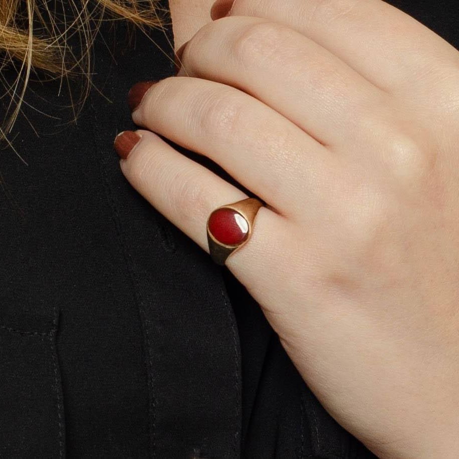 Agate Ring | Vintage Agate Ring - Trademark Antiques