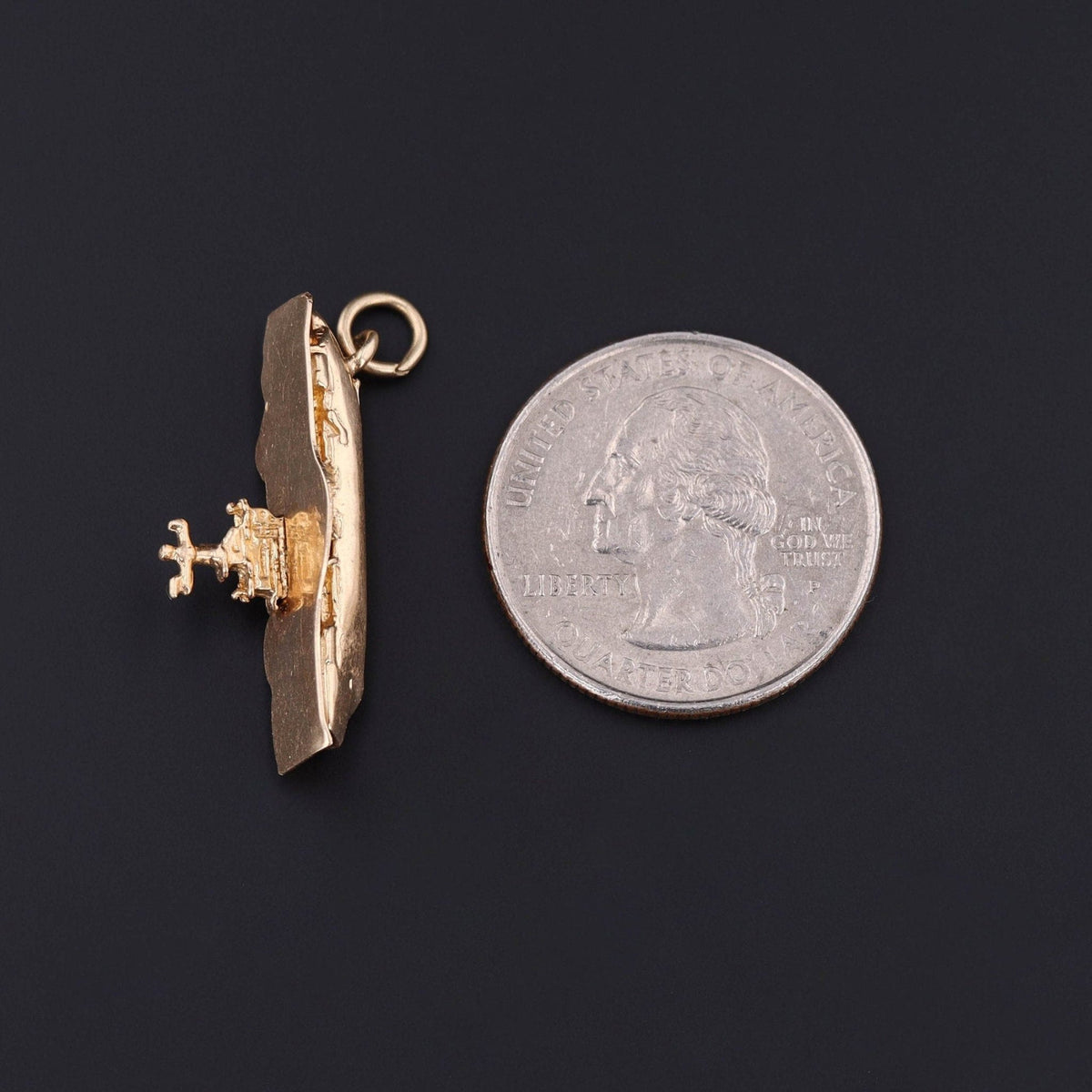 Aircraft Carrier Pendant | Ship Charm - Trademark Antiques