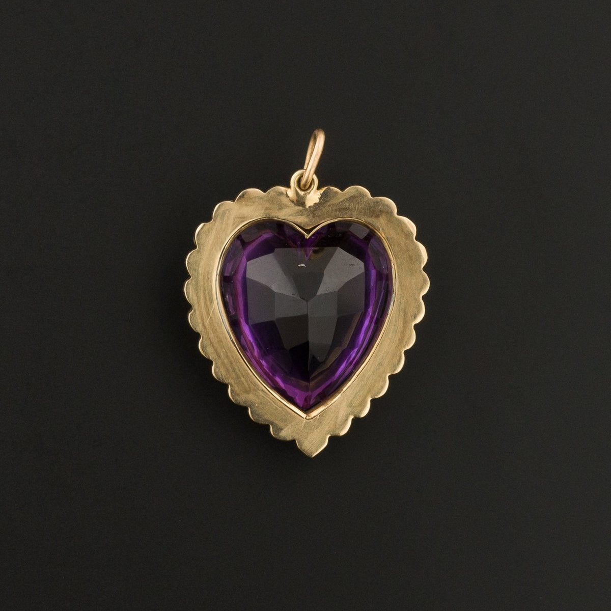 Amethyst Heart Pendant | Antique Pin Conversion - Trademark Antiques