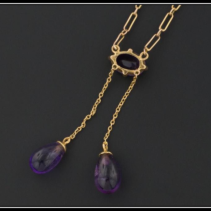 Amethyst Necklace | Antique Amethyst Necklace - Trademark Antiques