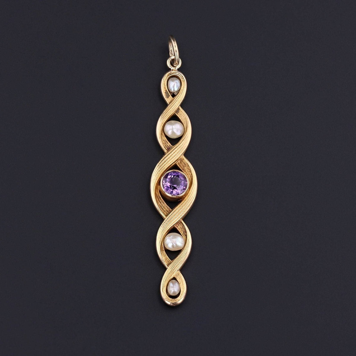 Amethyst &amp; Pearl Pendant | Antique Pin Conversion - Trademark Antiques