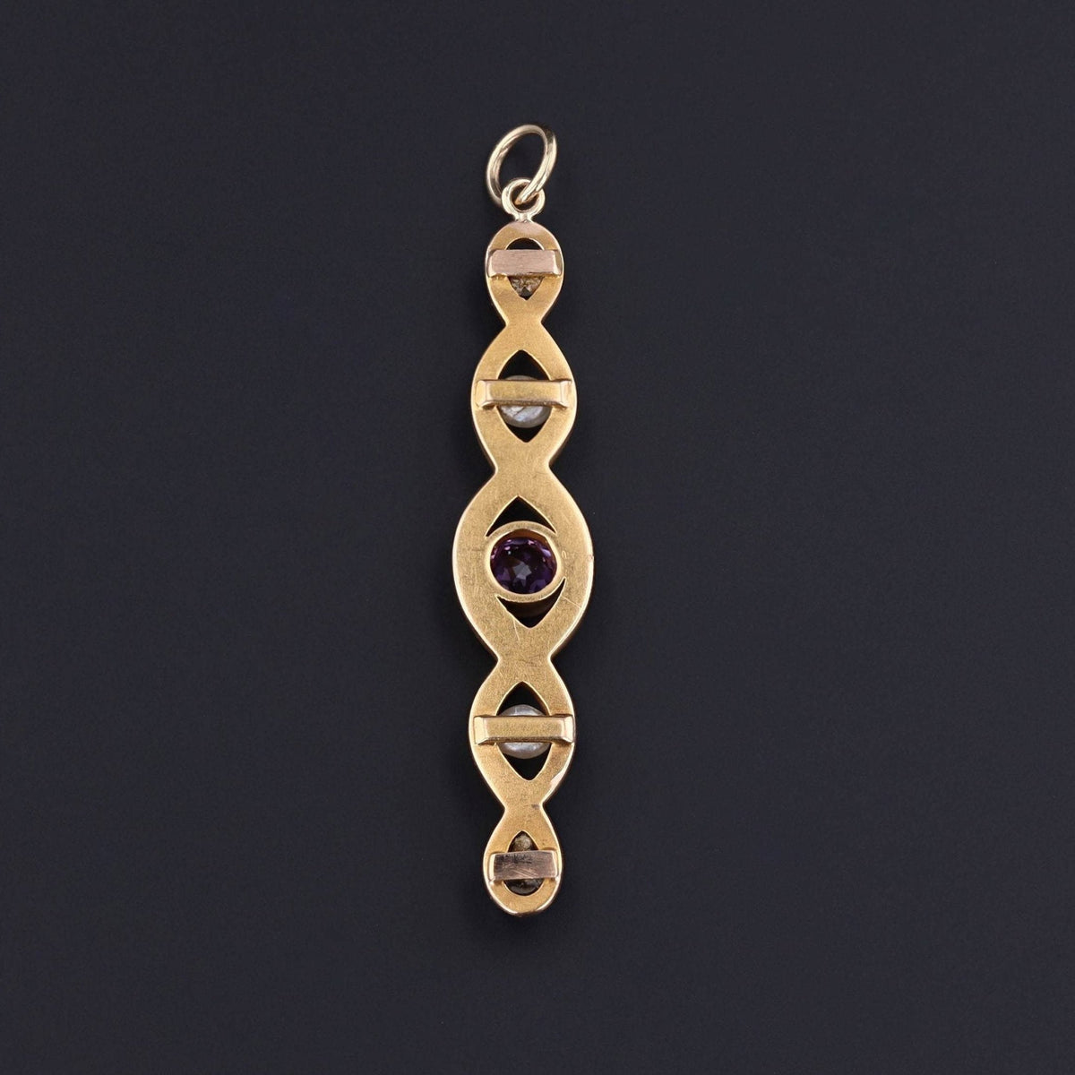 Amethyst &amp; Pearl Pendant | Antique Pin Conversion - Trademark Antiques