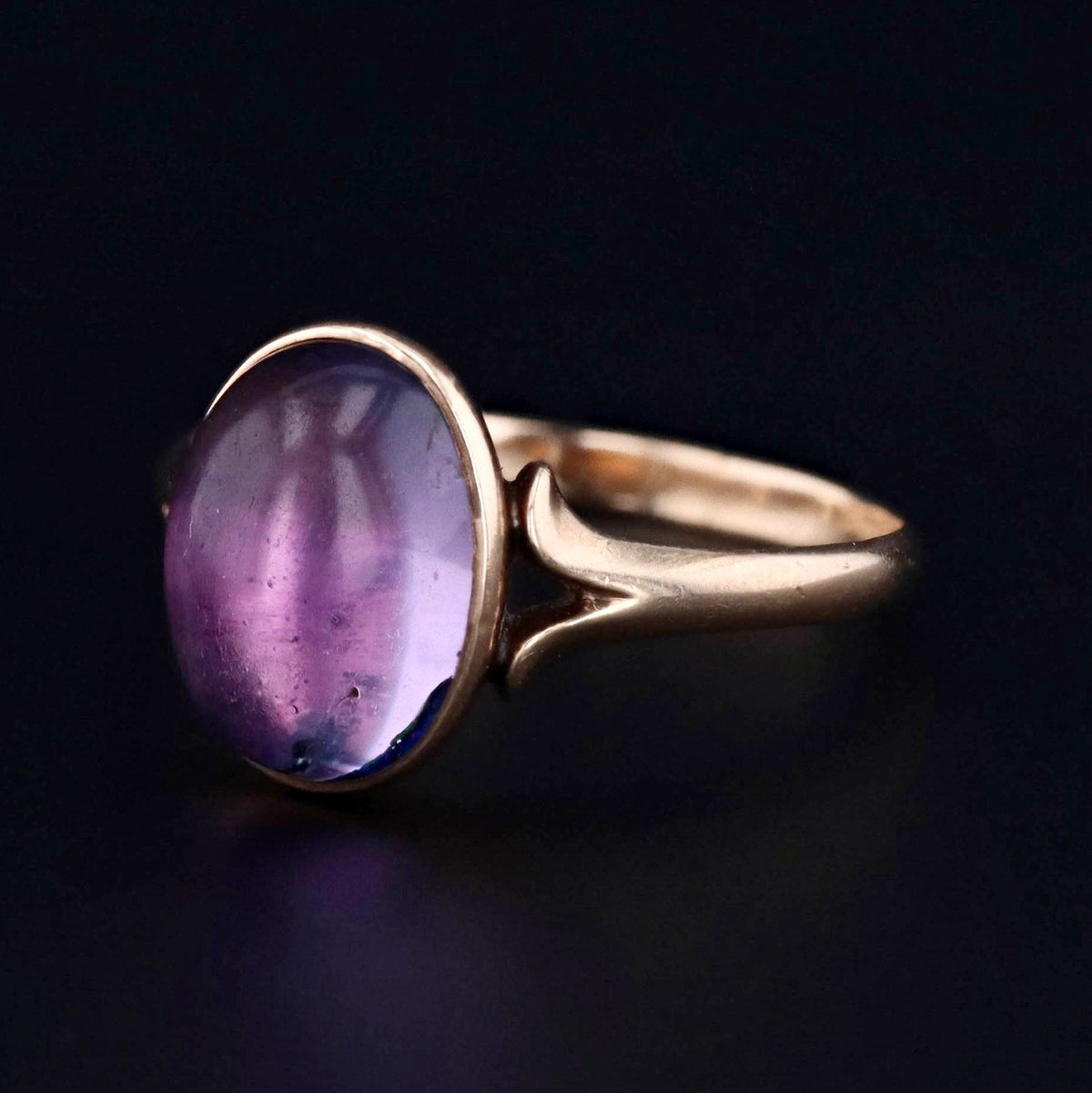 Amethyst Ring | 10k Gold Amethyst Ring - Trademark Antiques