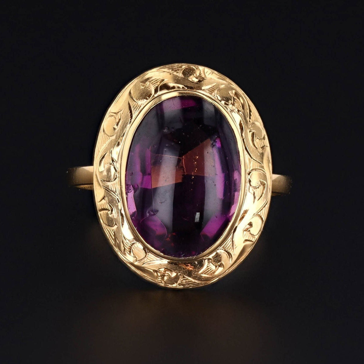 Amethyst Ring | 14k Gold &amp; Amethyst Ring - Trademark Antiques
