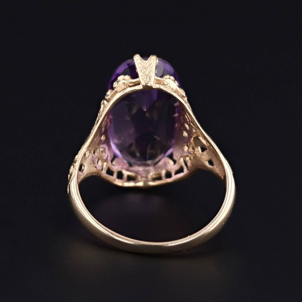 Amethyst Ring | Filigree Ring - Trademark Antiques