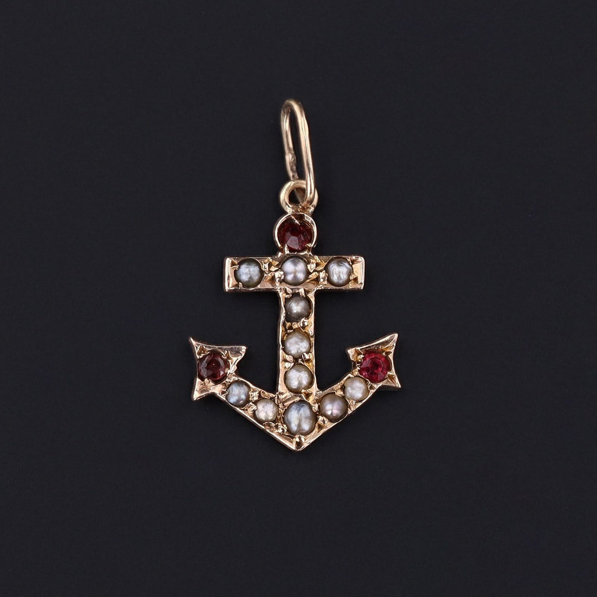 Anchor Charm | 14k Gold Anchor Charm - Trademark Antiques