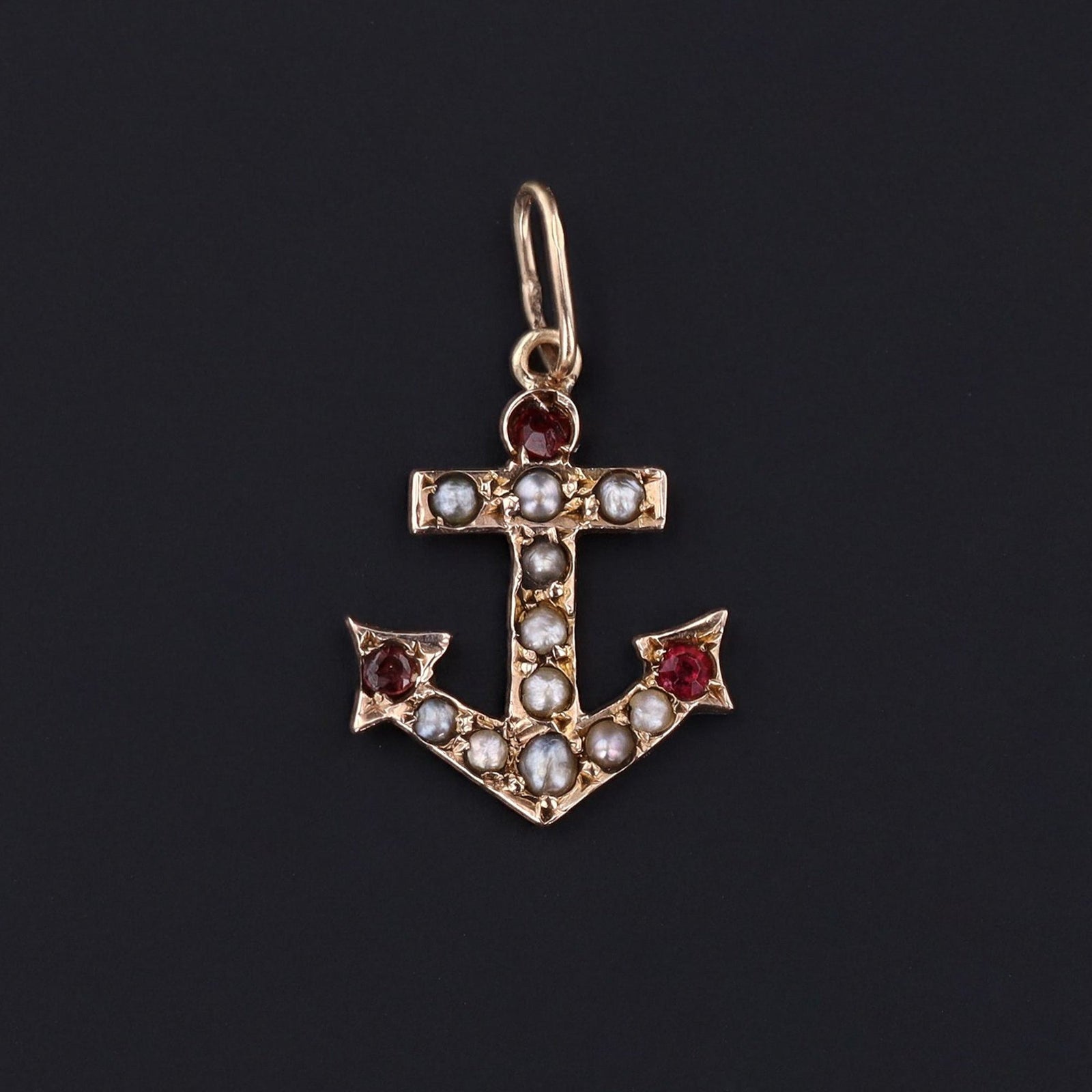 Anchor Charm | 14k Gold Anchor Charm - Trademark Antiques