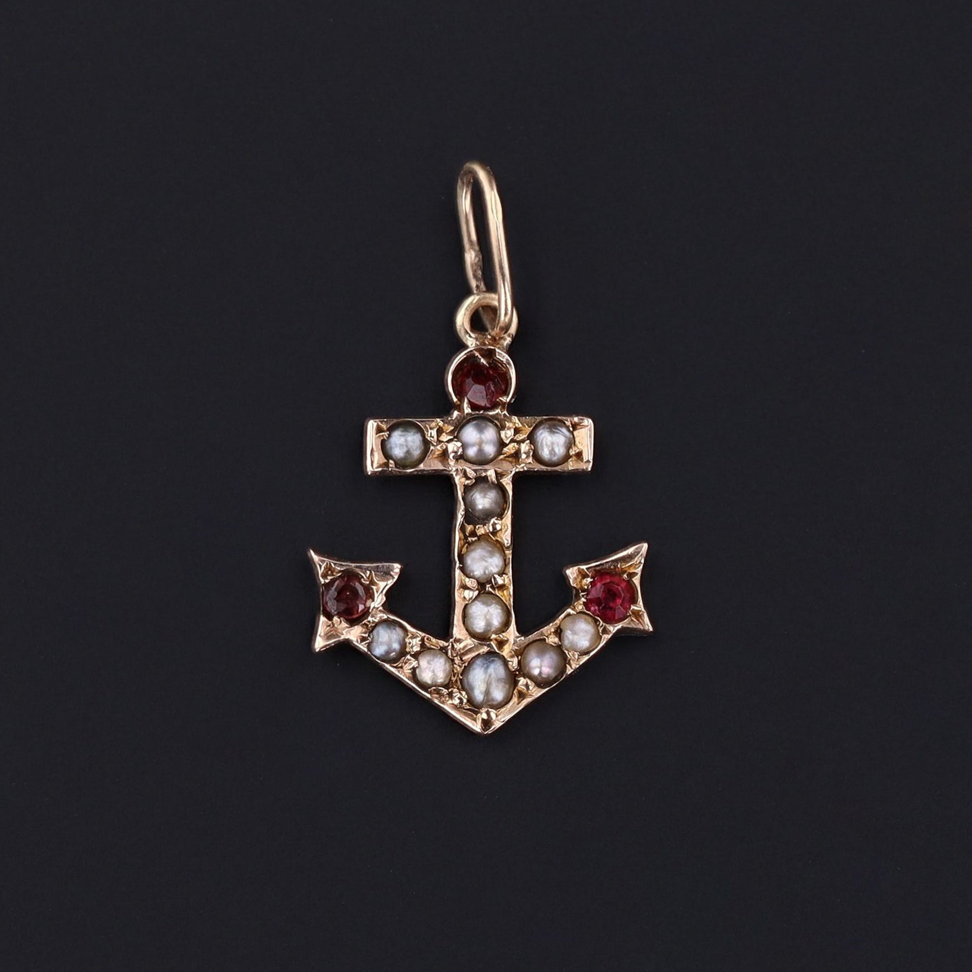 Anchor Charm | 14k Gold Anchor Charm - Trademark Antiques