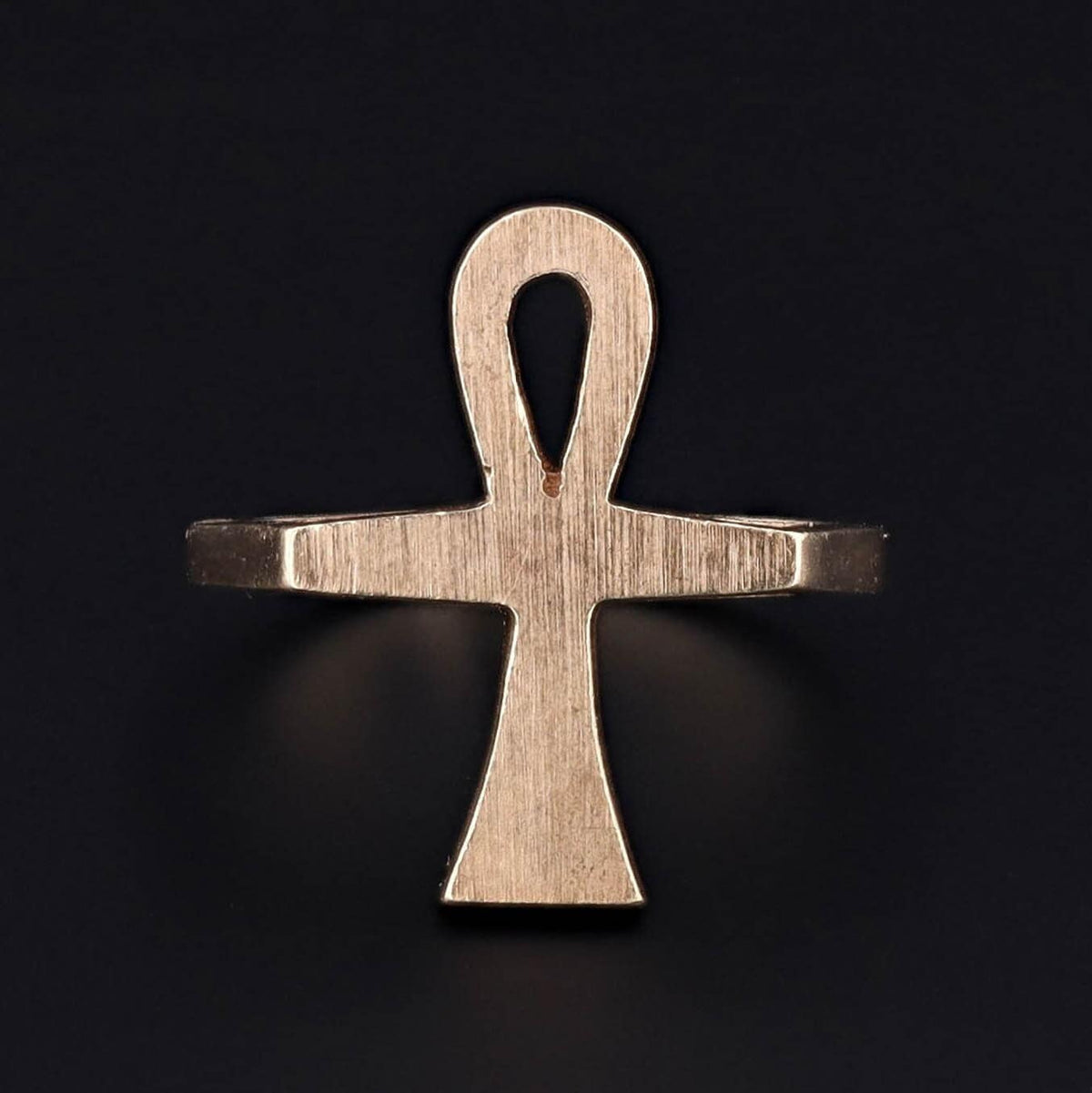 Ankh Ring | 14k Gold Ankh Ring - Trademark Antiques