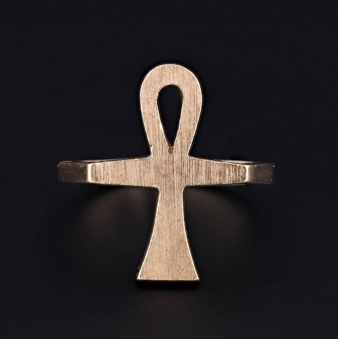 Ankh Ring | 14k Gold Ankh Ring - Trademark Antiques