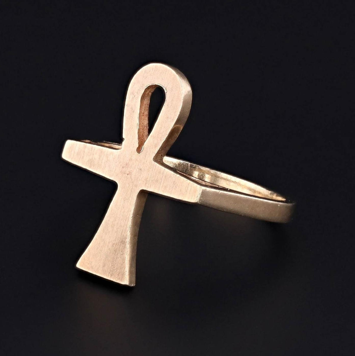 Ankh Ring | 14k Gold Ankh Ring - Trademark Antiques
