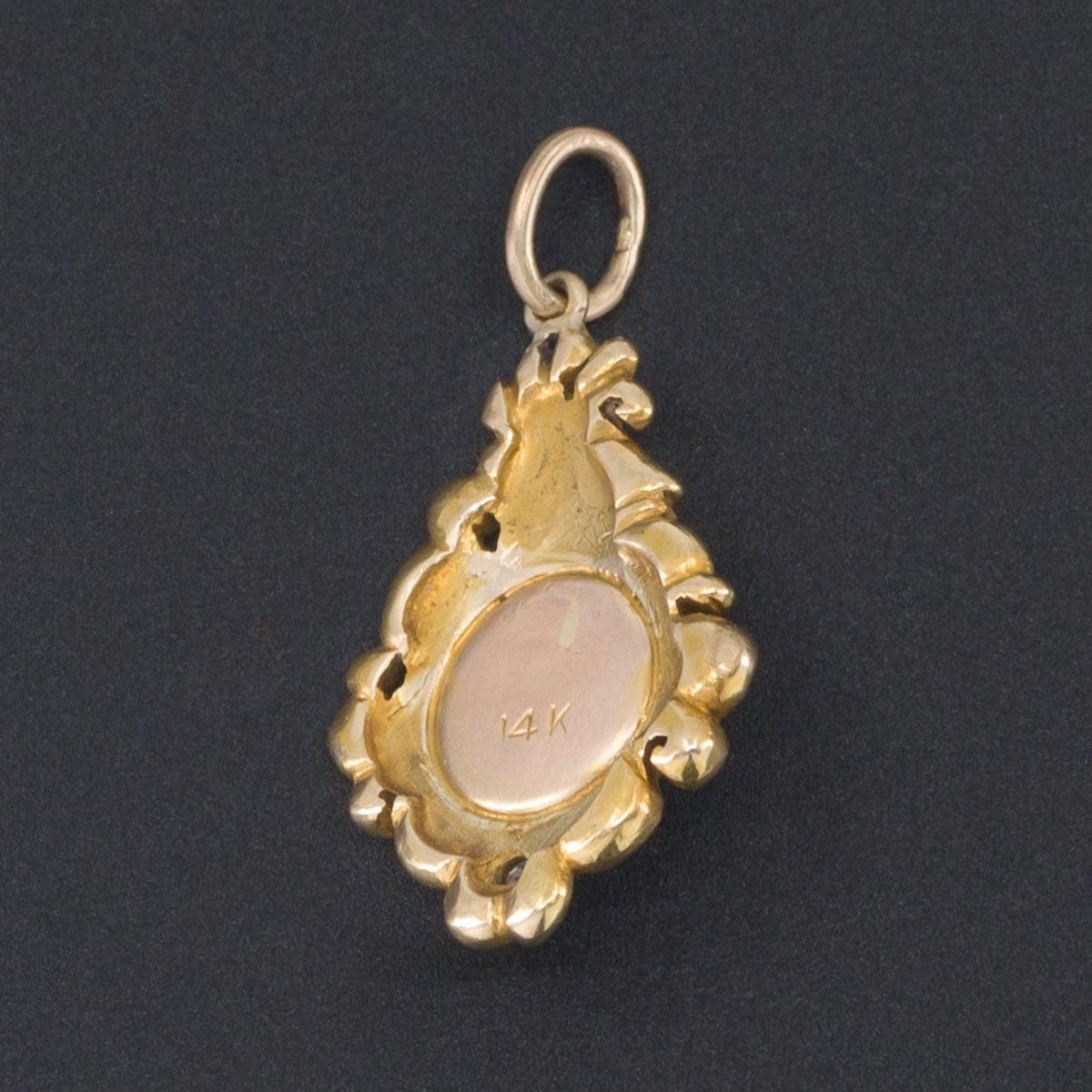 Antique 14k Gold Turquoise Native Charm - Trademark Antiques