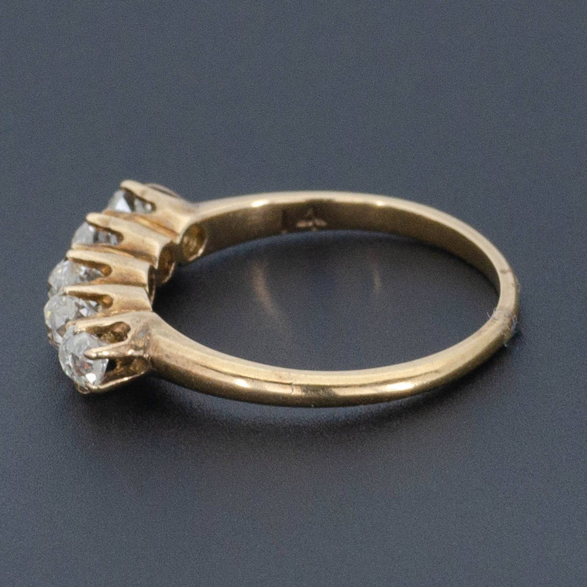 Antique 5 Stone Diamond Band | Antique Diamond Ring - Trademark Antiques