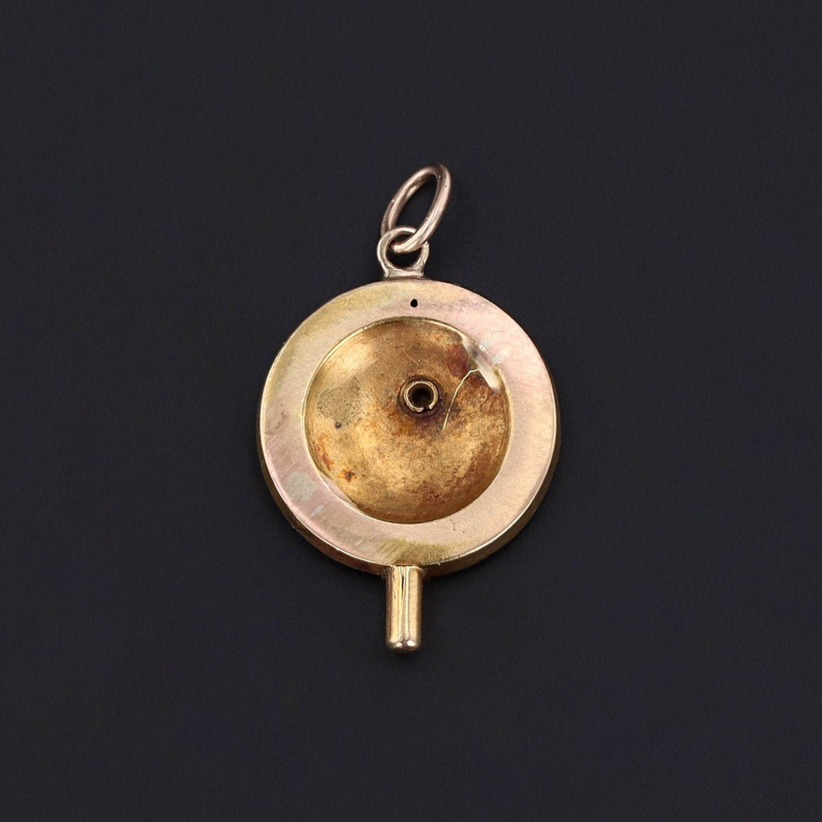 Antique Aesthetic Movement Fan Charm of 14k Gold - Trademark Antiques