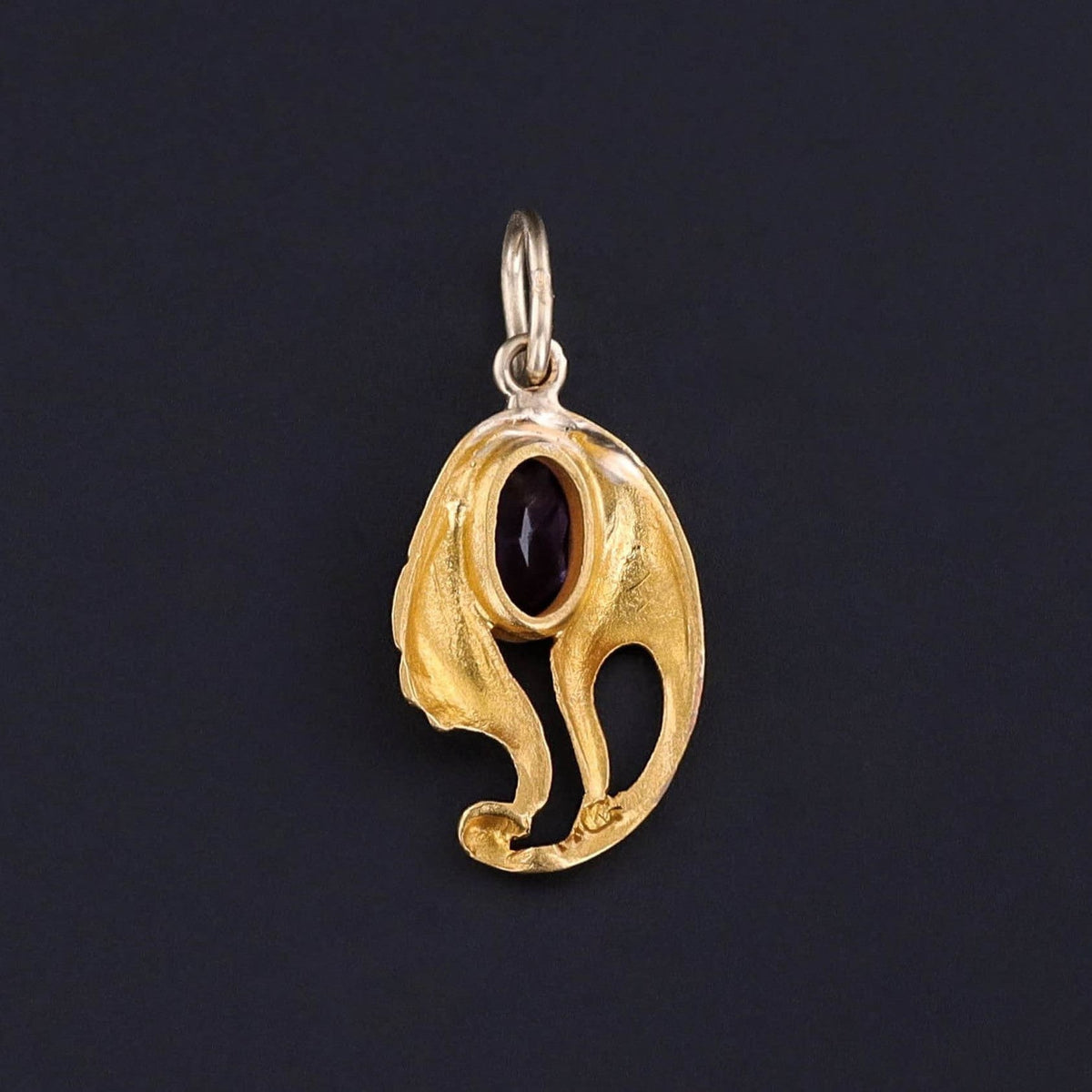 Antique Amethyst Charm of 14k Gold - Trademark Antiques