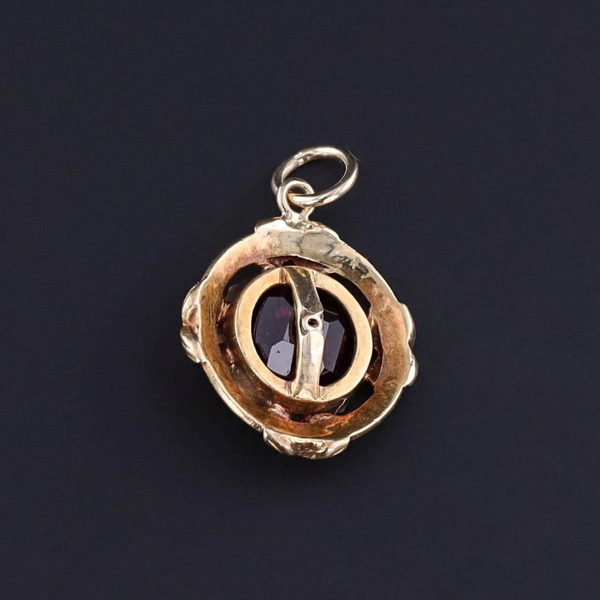 Antique Amethyst Conversion Charm of 18k Gold - Trademark Antiques
