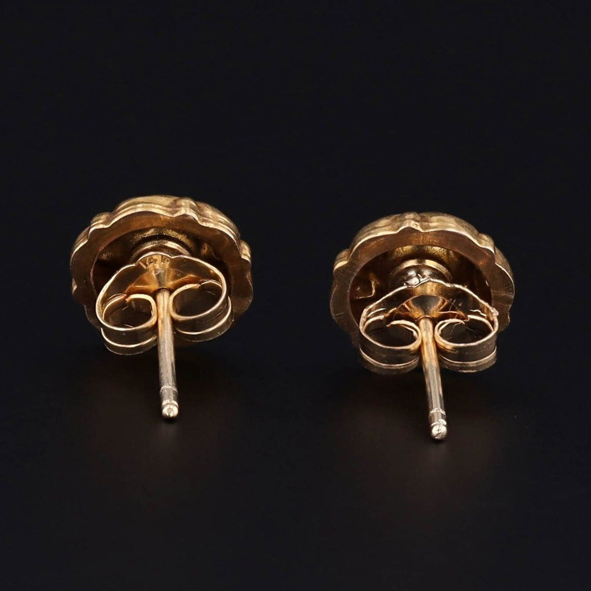 Antique Amethyst Conversion Earrings of 14k Gold - Trademark Antiques