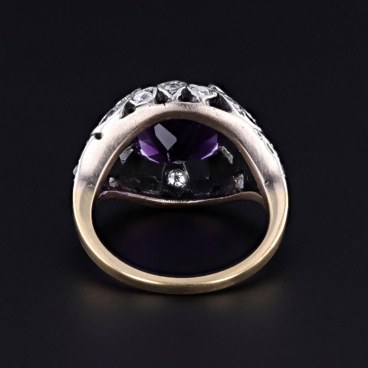 Antique Amethyst &amp; Diamond Ring - Trademark Antiques