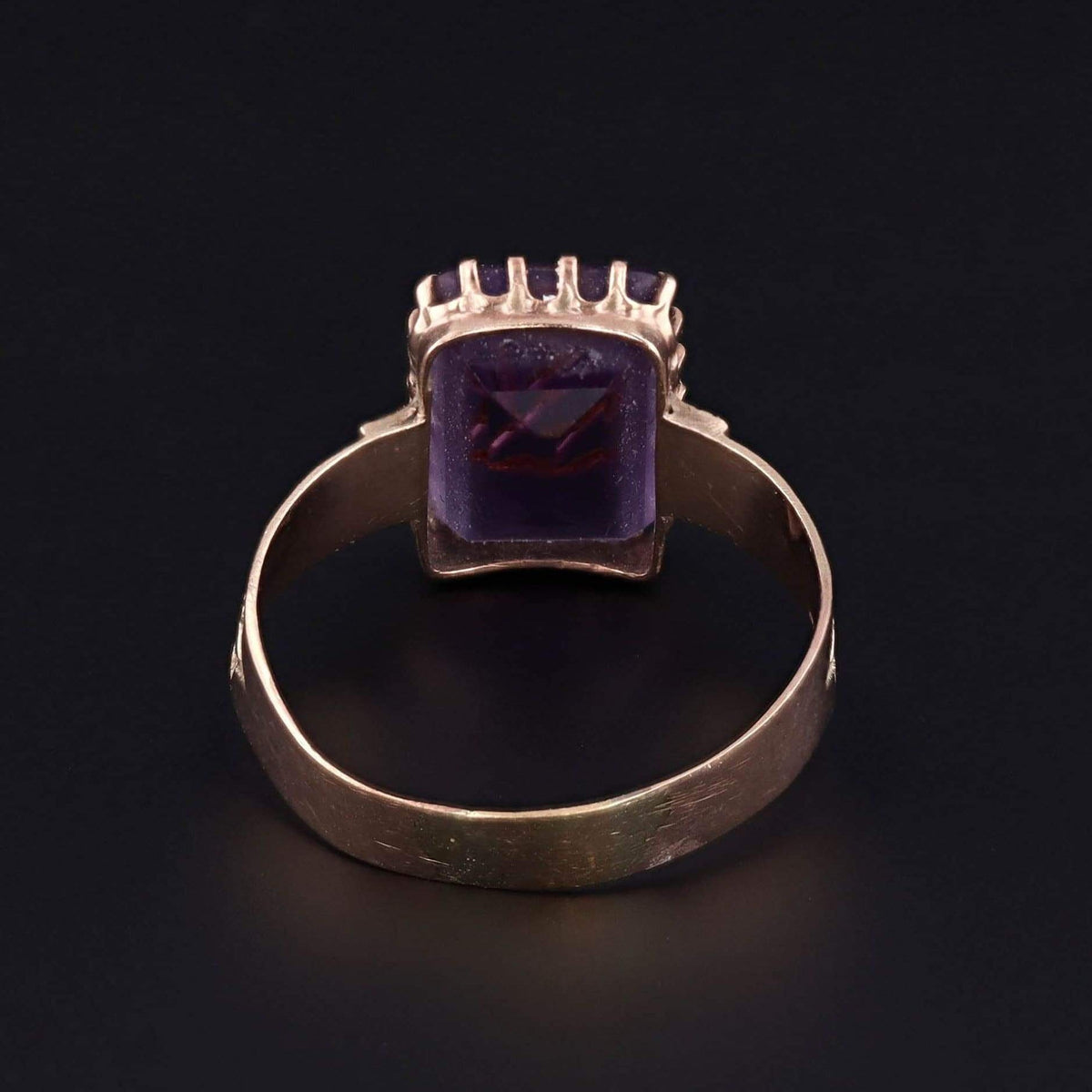 Antique Amethyst &amp; Diamond Ring | Rose of Sharon Ring - Trademark Antiques