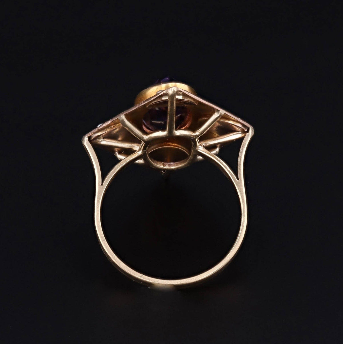 Antique Amethyst Ring | Amethyst &amp; Pearl Ring - Trademark Antiques