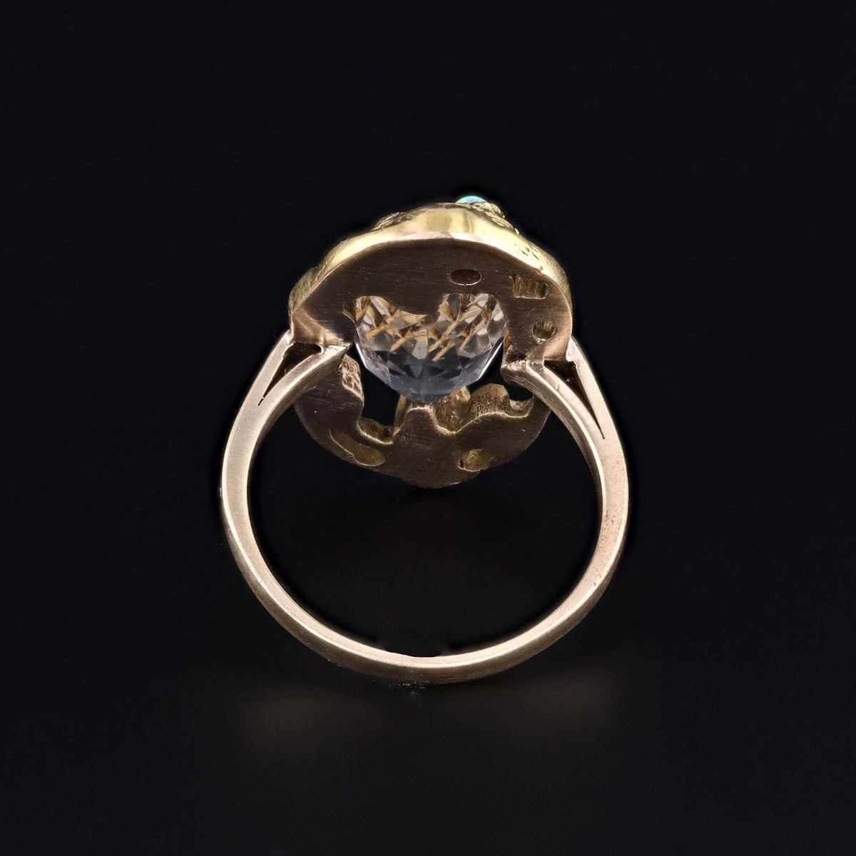 Antique Amethyst Rose of Sharon Ring of 10k Gold - Trademark Antiques