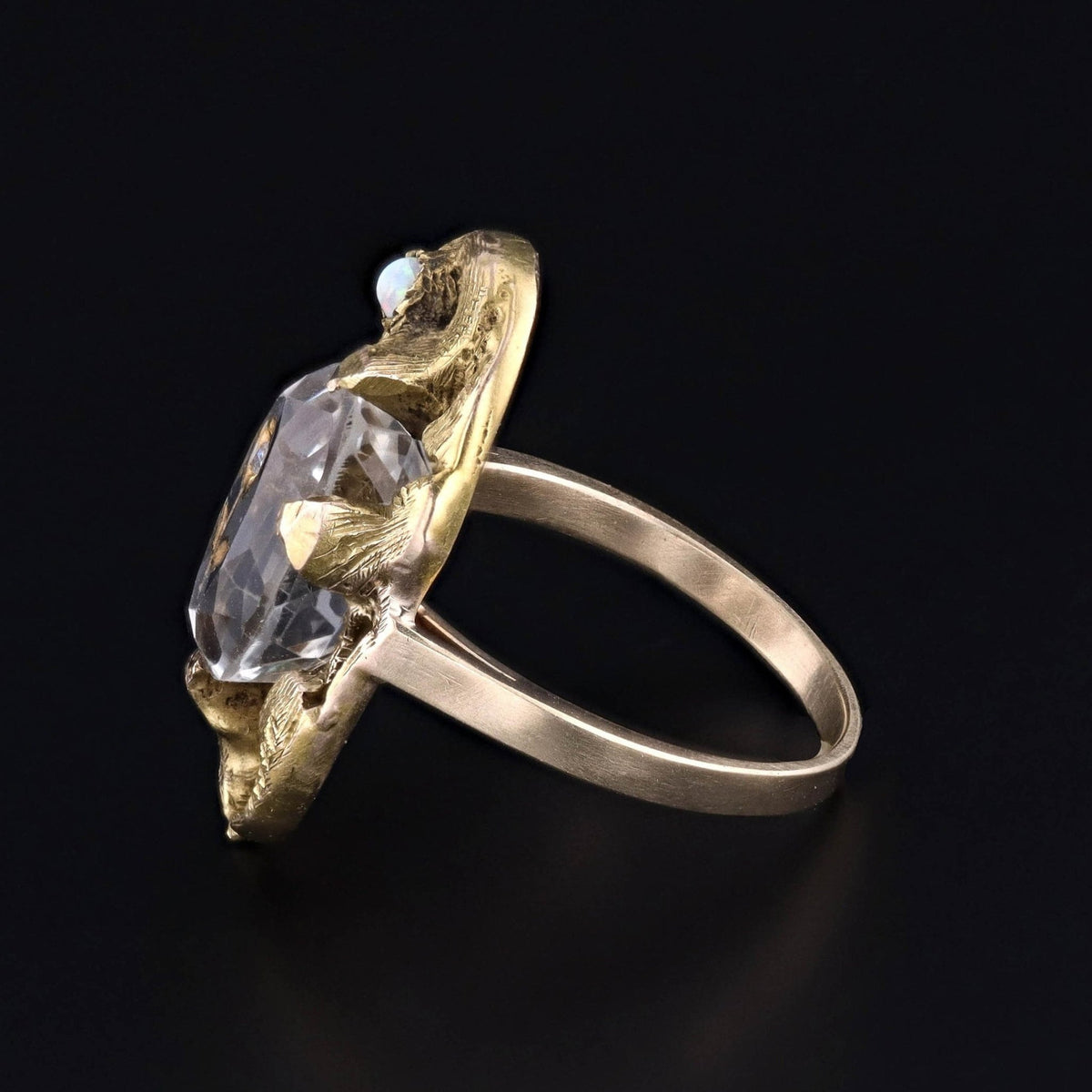 Antique Amethyst Rose of Sharon Ring of 10k Gold - Trademark Antiques