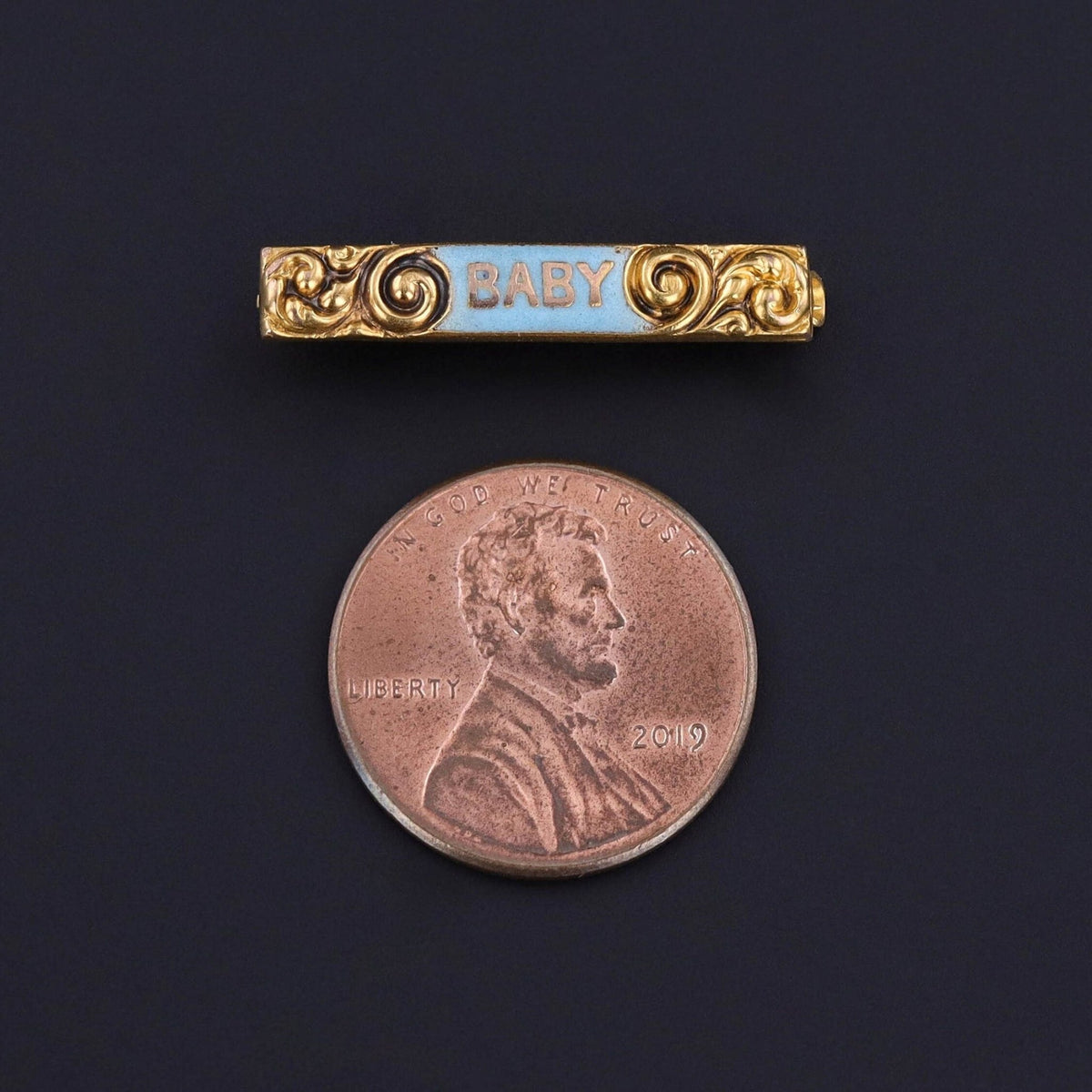 Antique Baby Pin of 10k Gold - Trademark Antiques