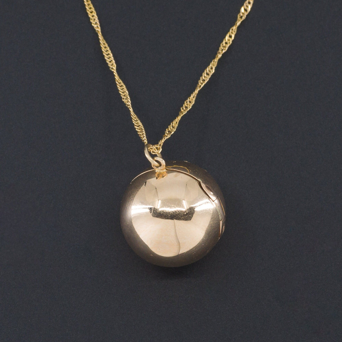 Antique Ball Locket | Antique Diamond &amp; Ruby Locket - Trademark Antiques