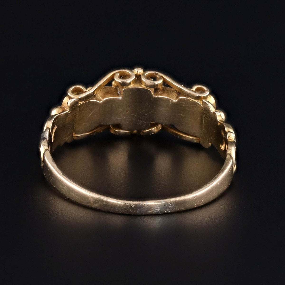 Antique Beryl and Ruby Ring of 14k Gold - Trademark Antiques