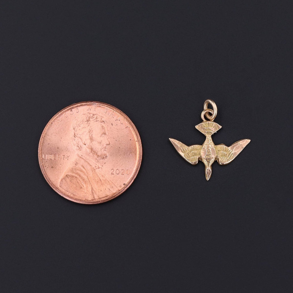 Antique Bird Charm of 10k Gold - Trademark Antiques