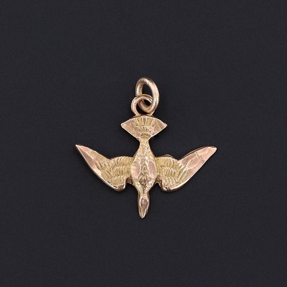 Antique Bird Charm of 10k Gold - Trademark Antiques