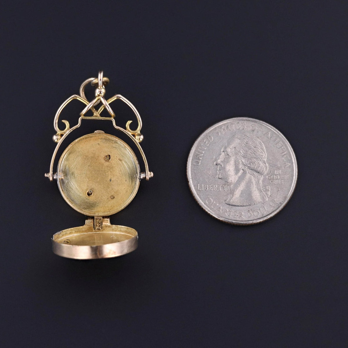 Antique Bird Locket of 14k Gold - Trademark Antiques