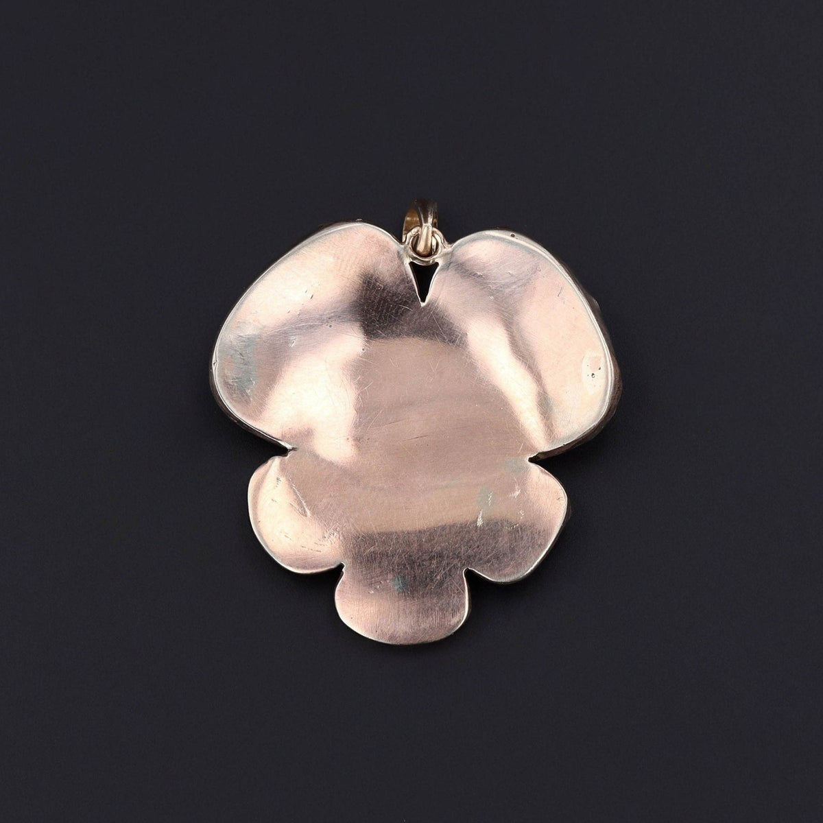 Antique Bohemian Garnet Pansy Conversion Pendant - Trademark Antiques