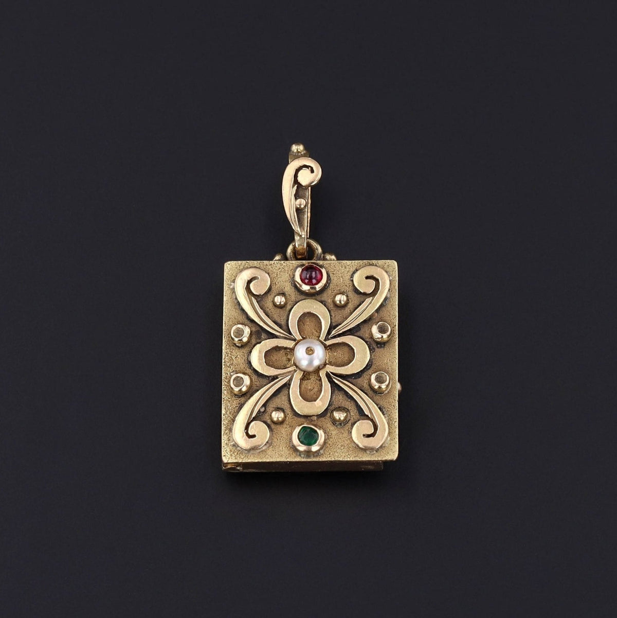 Antique Book Locket of 14k Gold - Trademark Antiques